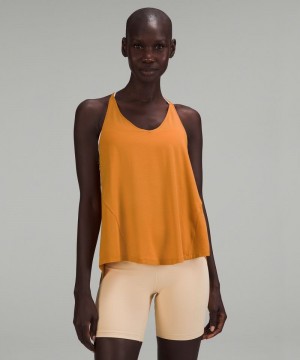 αμανικα μπλουζακια Lululemon Modal-Silk Yoga γυναικεια πορτοκαλι | Greece-1276480