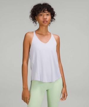 αμανικα μπλουζακια Lululemon Modal-Silk Yoga γυναικεια μπλε | Greece-2150437