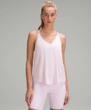 αμανικα μπλουζακια Lululemon Modal-Silk Yoga γυναικεια ροζ | Greece-2914067