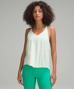 αμανικα μπλουζακια Lululemon Modal-Silk Yoga γυναικεια πρασινο | Greece-5026137