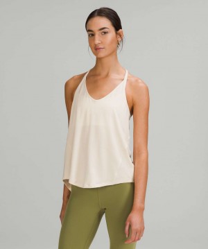 αμανικα μπλουζακια Lululemon Modal-Silk Yoga γυναικεια ασπρα | Greece-9246817