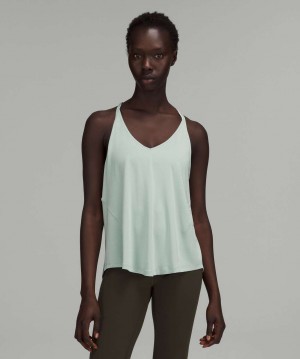 αμανικα μπλουζακια Lululemon Modal-Silk Yoga γυναικεια ασημι μπλε | Greece-4035768