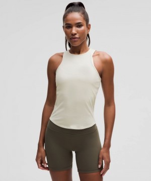 αμανικα μπλουζακια Lululemon Modal Silk Twist-Back Yoga γυναικεια Μπεζ | Greece-5032198