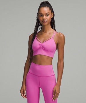 Αθλητικο Σουτιεν Lululemon Nulu Strappy V-Neck Yoga Light Support, A/B Cup γυναικεια ροζ | Greece-9073862