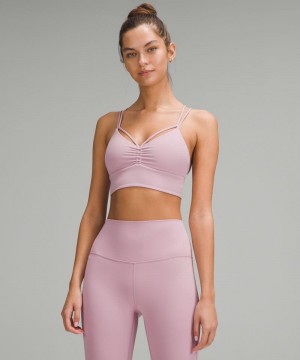Αθλητικο Σουτιεν Lululemon Nulu Strappy V-Neck Yoga Light Support, A/B Cup γυναικεια ροζ ροζ | Greece-1576390