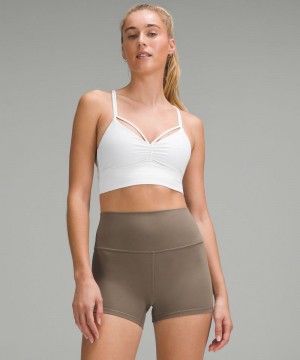 Αθλητικο Σουτιεν Lululemon Nulu Strappy V-Neck Yoga Light Support, A/B Cup γυναικεια ασπρα | Greece-5321078