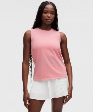 αμανικα μπλουζακια Lululemon Organic Cotton Crewneck γυναικεια ροζ | Greece-8941275