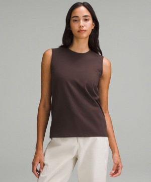αμανικα μπλουζακια Lululemon Organic Cotton Crewneck γυναικεια σοκολάτα | Greece-9275843