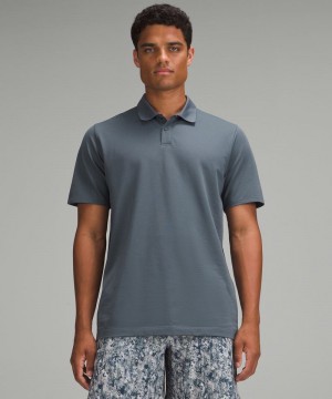 μπλουζακια πολο Lululemon Pique Classic-Fit Short-Sleeve ανδρικα γκρι | Greece-4386271