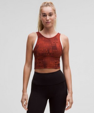 αμανικα μπλουζακια Lululemon Power Pivot Everlux γυναικεια κοκκινα Πολύχρωμο | Greece-3914865