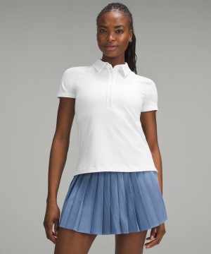 μπλουζακια πολο Lululemon Quick-Dry Short-Sleeve γυναικεια ασπρα | Greece-1350869