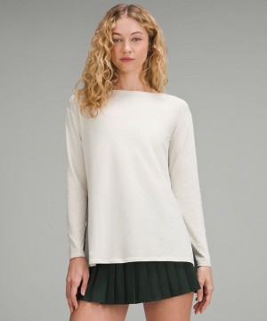 μακρυμανικα μπλουζακια Lululemon Relaxed-Fit Boatneck γυναικεια Μπεζ | Greece-9378640