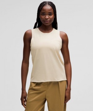 αμανικα μπλουζακια Lululemon Run On γυναικεια Μπεζ ασπρα | Greece-4103958