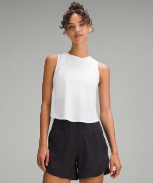 αμανικα μπλουζακια Lululemon Sculpt Cropped γυναικεια ασπρα | Greece-2087463