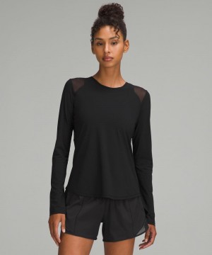 μακρυμανικα μπλουζακια Lululemon Sculpt γυναικεια μαυρα | Greece-3240965