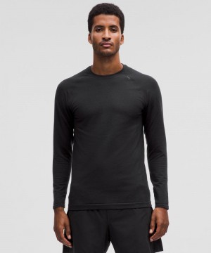 μακρυμανικα μπλουζακια Lululemon Seamless Base Layer ανδρικα μαυρα | Greece-4532918