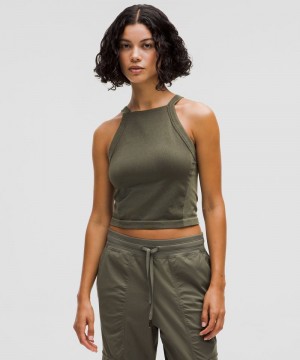 αμανικα μπλουζακια Lululemon Seamless Training Strappy Racerback γυναικεια πρασινο | Greece-1324870