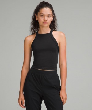 αμανικα μπλουζακια Lululemon Seamless Training Strappy Racerback γυναικεια μαυρα | Greece-8642731