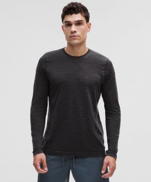 μακρυμανικα μπλουζακια Lululemon Seamless Wool-Blend ανδρικα μαυρα ασπρα | Greece-5376829
