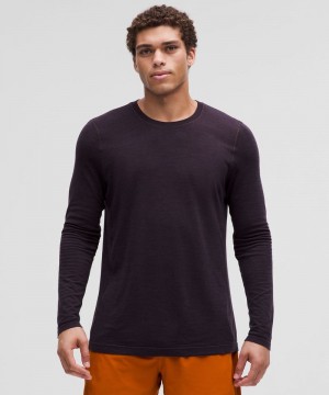 μακρυμανικα μπλουζακια Lululemon Seamless Wool-Blend ανδρικα βαθυ γκρι | Greece-5392076