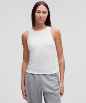 αμανικα μπλουζακια Lululemon Sheer Cotton Ribbed γυναικεια ασπρα | Greece-7609542