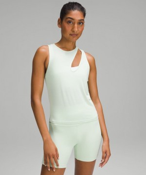 αμανικα μπλουζακια Lululemon Shoulder Cut-Out Yoga γυναικεια πρασινο | Greece-7428539