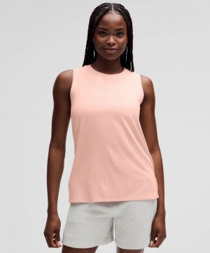 αμανικα μπλουζακια Lululemon Silk-Blend Relaxed-Fit γυναικεια ροζ | Greece-8034197
