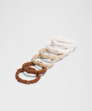 Αξεσουαρ Μαλλιων Lululemon Skinny Scrunchies γυναικεια καφε καφε ασπρα ασπρα | Greece-0421679