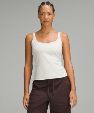 αμανικα μπλουζακια Lululemon Slim-Fit Stretch Cotton γυναικεια Μπεζ | Greece-1863720