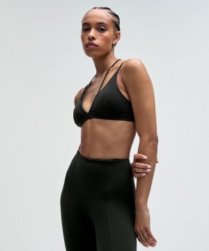 Αθλητικο Σουτιεν Lululemon SmoothCover Strappy Light Support, A/B Cup γυναικεια βαθυ πρασινο | Greece-5028763