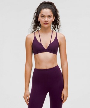 Αθλητικο Σουτιεν Lululemon SmoothCover Strappy Light Support, A/B Cup γυναικεια μωβ | Greece-5601428