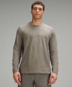 μακρυμανικα μπλουζακια Lululemon Soft Jersey ανδρικα καφε | Greece-8437159