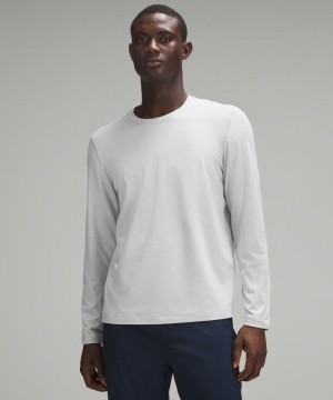 μακρυμανικα μπλουζακια Lululemon Soft Jersey ανδρικα γκρι ασημι | Greece-6852173