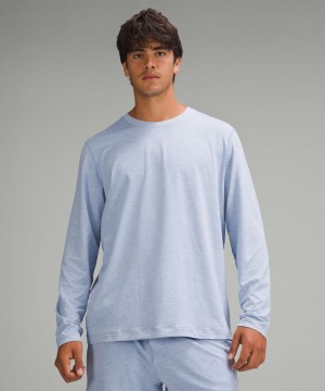 μακρυμανικα μπλουζακια Lululemon Soft Jersey ανδρικα μπλε μπλε Μπεζ | Greece-8410562