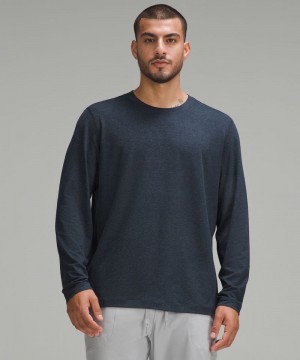 μακρυμανικα μπλουζακια Lululemon Soft Jersey ανδρικα σκουρο μπλε σκουρο μπλε | Greece-4950723