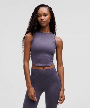 αμανικα μπλουζακια Lululemon Soft Sueded Crewneck Cropped γυναικεια βαθυ γκρι βαθυ γκρι | Greece-9708315