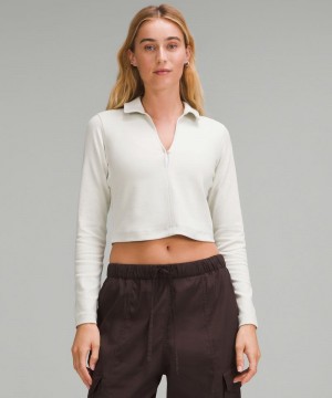 μπλουζακια πολο Lululemon Stretch Cotton Long-Sleeve γυναικεια Μπεζ | Greece-0524983