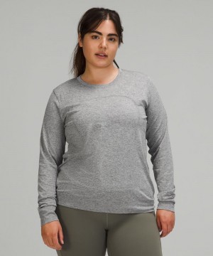 μακρυμανικα μπλουζακια Lululemon Swiftly Relaxed γυναικεια ασπρα | Greece-1629385