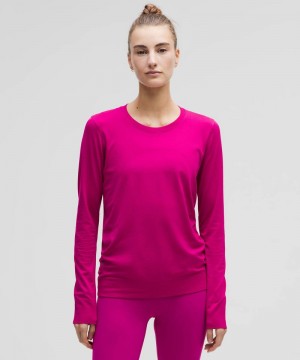 μακρυμανικα μπλουζακια Lululemon Swiftly Relaxed γυναικεια ροζ | Greece-7238096