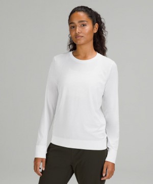 μακρυμανικα μπλουζακια Lululemon Swiftly Relaxed γυναικεια ασπρα ασπρα | Greece-0132876