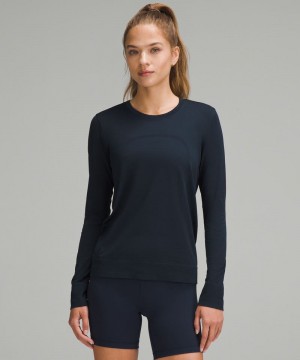μακρυμανικα μπλουζακια Lululemon Swiftly Relaxed γυναικεια σκουρο μπλε σκουρο μπλε | Greece-7068395