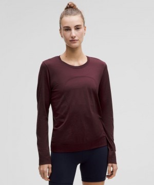 μακρυμανικα μπλουζακια Lululemon Swiftly Relaxed γυναικεια σκούρο κοκκινα σκούρο κοκκινα | Greece-6904528