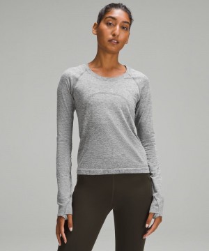 μακρυμανικα μπλουζακια Lululemon Swiftly Tech 2.0 γυναικεια ασπρα | Greece-7103986