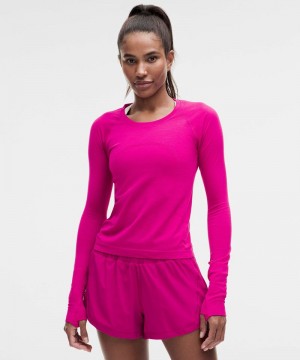 μακρυμανικα μπλουζακια Lululemon Swiftly Tech 2.0 γυναικεια ροζ | Greece-9278354
