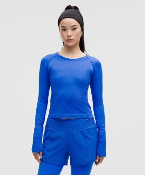 μακρυμανικα μπλουζακια Lululemon Swiftly Tech 2.0 γυναικεια μπλε μπλε | Greece-0712398