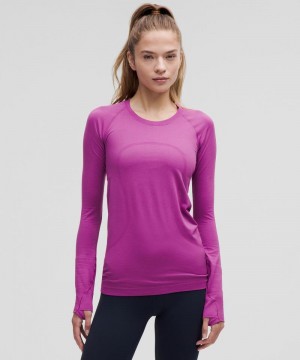 μακρυμανικα μπλουζακια Lululemon Swiftly Tech 2.0 γυναικεια μωβ μωβ | Greece-0914378