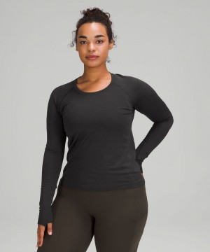 μακρυμανικα μπλουζακια Lululemon Swiftly Tech 2.0 γυναικεια μαυρα μαυρα | Greece-3257196