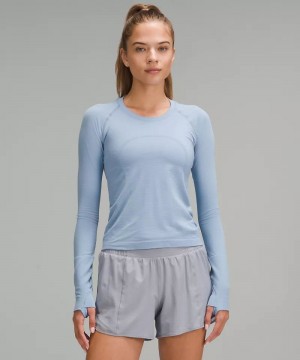 μακρυμανικα μπλουζακια Lululemon Swiftly Tech 2.0 γυναικεια μπλε μπλε | Greece-3250694
