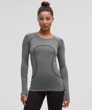 μακρυμανικα μπλουζακια Lululemon Swiftly Tech 2.0 γυναικεια μαυρα ασπρα | Greece-4693528