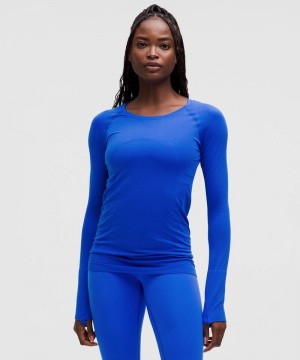 μακρυμανικα μπλουζακια Lululemon Swiftly Tech 2.0 γυναικεια μπλε μπλε | Greece-5140379